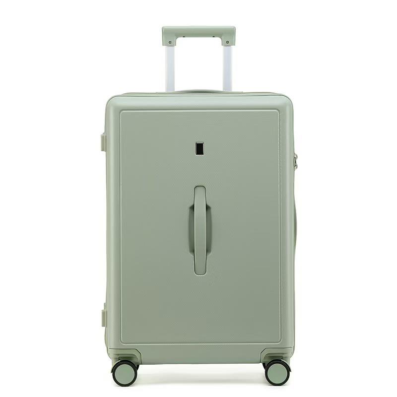 

20 Cross-border PC Carry-on Trolley with Multifunctional Zipper, Durable, Wear-resistant, Drop-resistant, Password Lock Suitcase. 20-inch мятный зеленый
