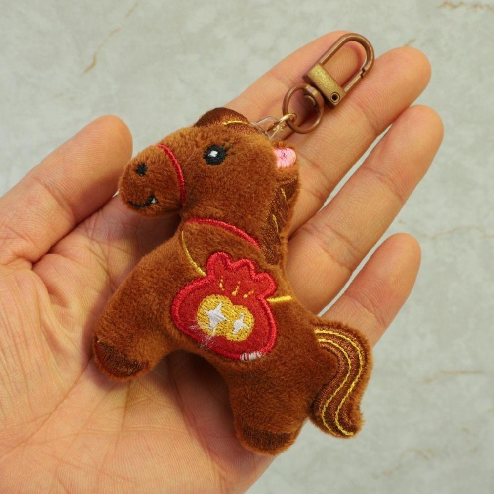Hanging Decor Horse Plush Keychain Cute Design Pony Plush Pendant Backpack Decoration