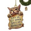 Cat Design Car Rearview Mirror Ornament - Versatile decoration with backpack and keychain, cute