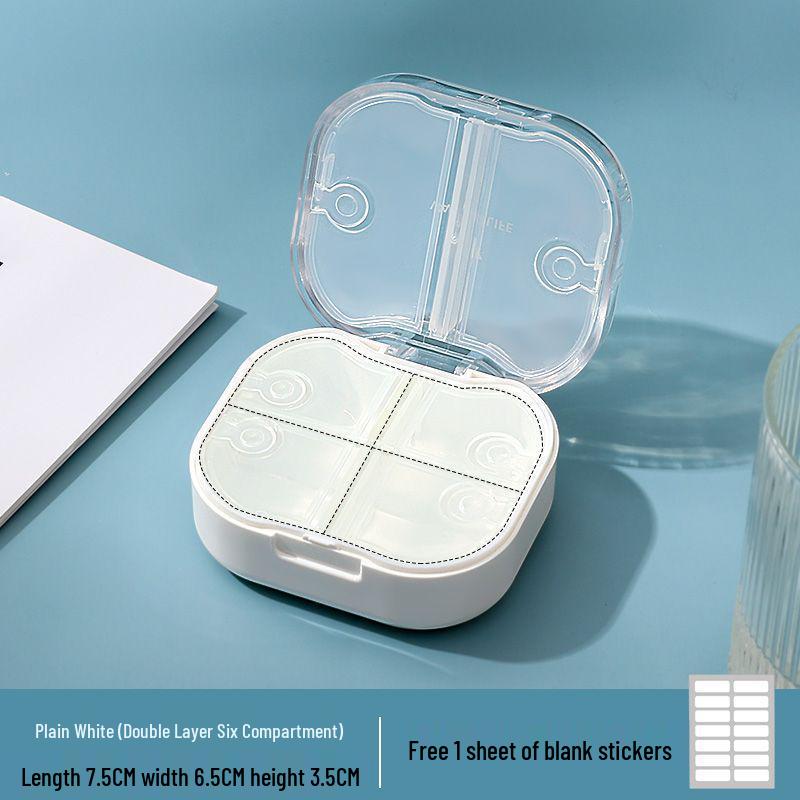 Compact, Moisture-Proof Pill Box for Daily Medication - 3 Times a Day, 7-Day Organizer