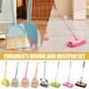 Kinder Besen und Kehrschaufel Set Reinigungsbürste Cartoon Tierform Kleinkind Besen Kehrschaufel Set Kinder Reinigungsspielzeug Zubehör