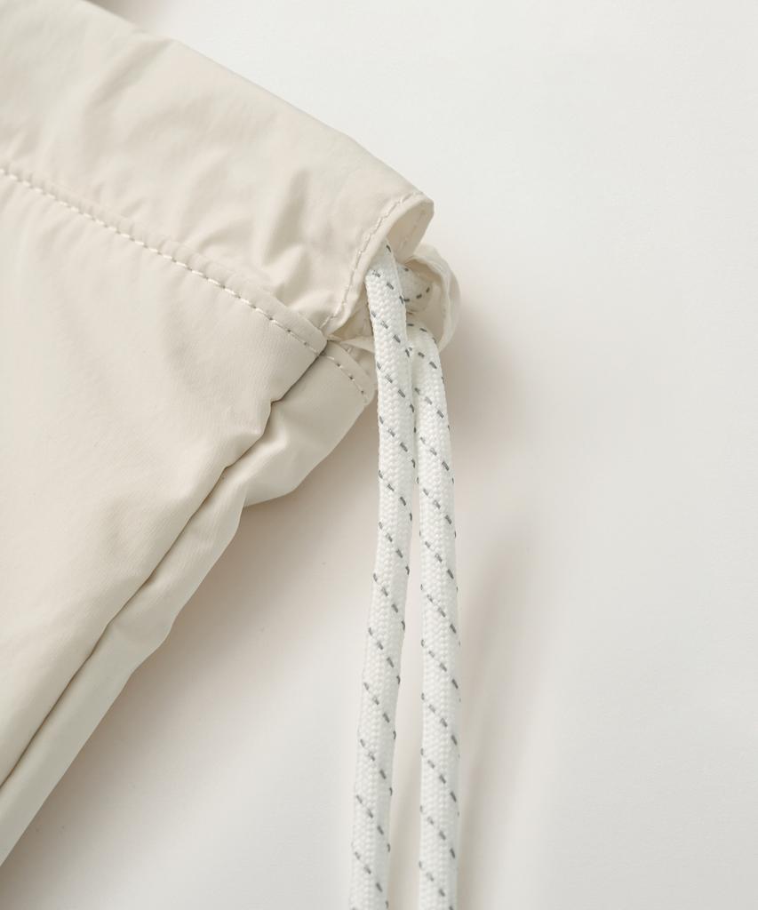 Satur Solid Drawstring Bag Cream