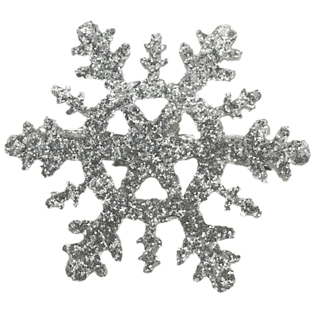Snowflake Barrettes Studded Christmas Glitter Elegant Snowflake Hair Clip Christmas for Women, Snowflake