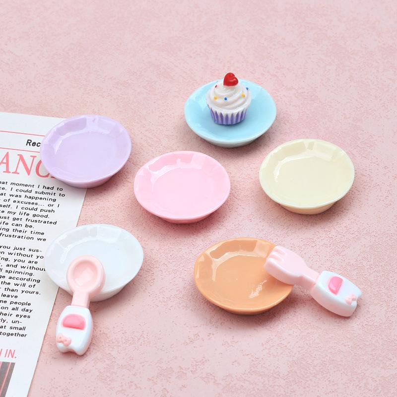 Multi-Color Resin Accessories: DIY Shoe Buckles, Cream Glue Hairpins, Cartoon Designs, Round Plates