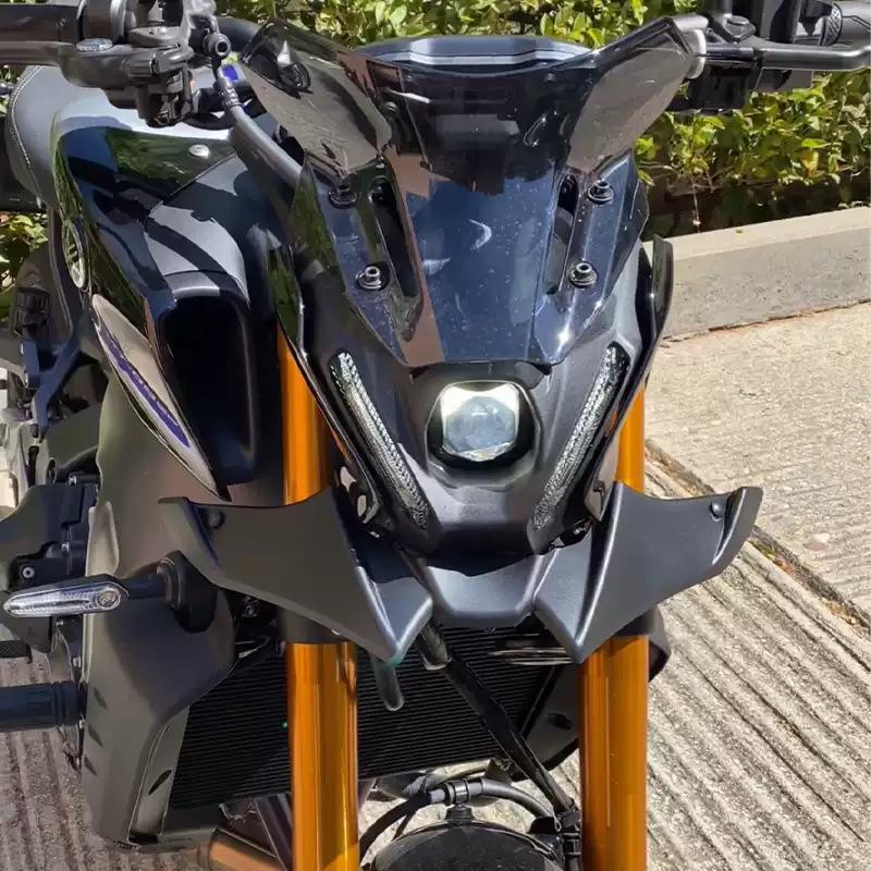 Yamaha MT-09 Front Fender Wind Deflector and Lip Spoiler Mod (2021)