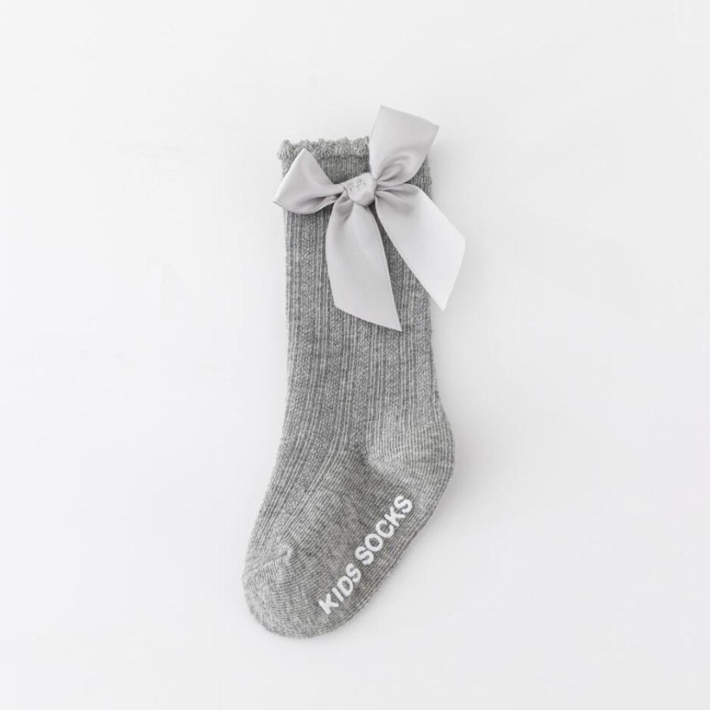 6 Pairs Soft Baby Knee Socks Breathable Big Bow Hosiery Fashion Kids Socks  Girls Wear
