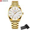 CURREN Man Watch Fashion Stainless Steel Quartz Wristwatches Top Brand Simple Thin Watches for Men Gold Clock