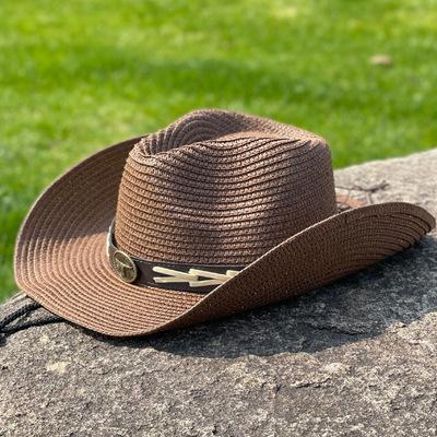 Bull Head Jazz Straw Hat Women's Summer Outdoor Sun Protection Visor Beach Hat Tibetan Hat Western Cowboy Hat Men's