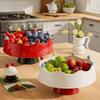 Crown Design Fruit Serving Plate Detachable Dry Fruit Tray Cute Fruit Bowl  with Fork  Living Room