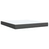 Box Spring Bed with Mattress Dark Grey 180 x 200 cm Fabric