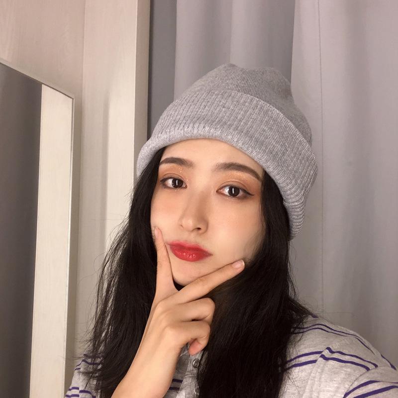 Hat Women's Autumn and Winter Wool Hat Cotton Hat Versatile Cold Hat Warm Confinement Knitted Hat Autumn and Winter