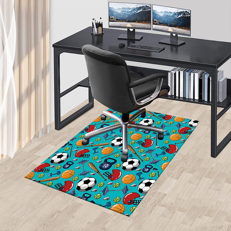 1PC Sports Equipment Sports Balls Extra Large Non-Slip Floor carpet, Office, family, bedroom, Studio - Large Area Rug Indoor Rugs, Vibrant Colors-W264