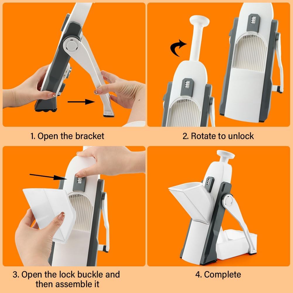 Slicer for Kitchen, Potato Slicer Cucumber Slicers with Peeler, Thickness Adjustable Vegetable Food Slicers, Vert