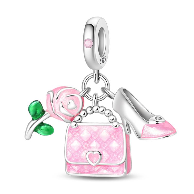 Kupfer Pudel Wal Handtasche Eiffelturm Elegant Charms Perlen Anhänger Passend für 3mm Armbänder DIY Feiner Schmuck Herstellung