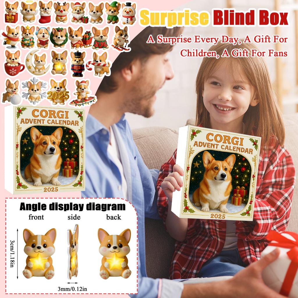 2D Acrylic Pendant Surprise Box, Advent Calendar, Surprise For Friends And Family