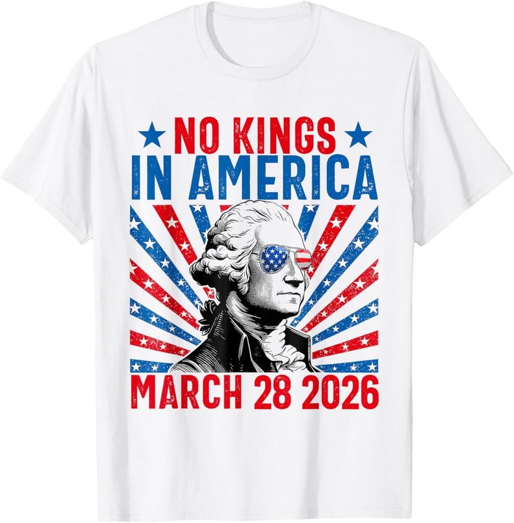 Funny No Kings in America March 2026 No Kings Day Unisex T-Shirt