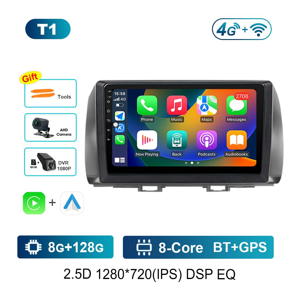 Car Radio Multimedia Player GPS Navigation DSP Stereo for Toyota bB 2 QNC20 2005 - 2016 QLED Screen Android OS Head Unit WiFi