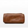 Bolsa Transversal em Couro com Cera de Óleo Retrô, com Textura e Sensação Vintage, Design de Aba Simples e Elegante, e Alça de Ombro Ajustável