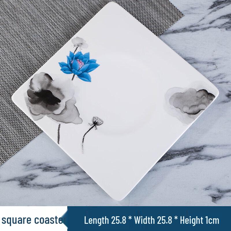 Diruien Ink Lotus Ceramic Tableware Collection
