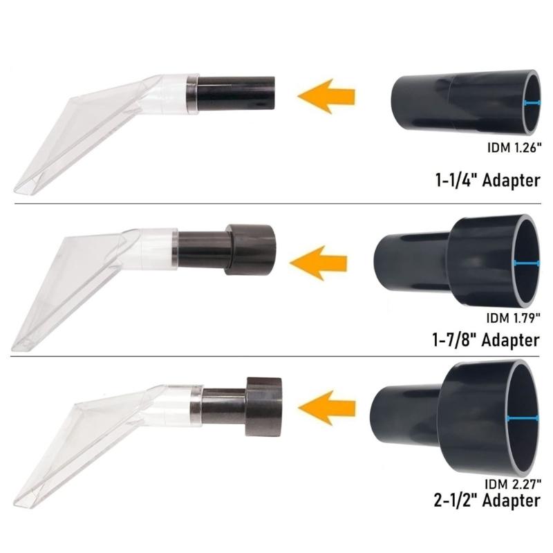Clear Scrub Head Extraction Nozzles With Adapters Upholstery Carpet Cleaning Attachment Home Appliance Parts Enduring