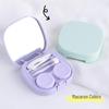 Portable Leak-Proof Contact Lens Case with Mirror - Stylish Double-Compartment for Colored Lenses