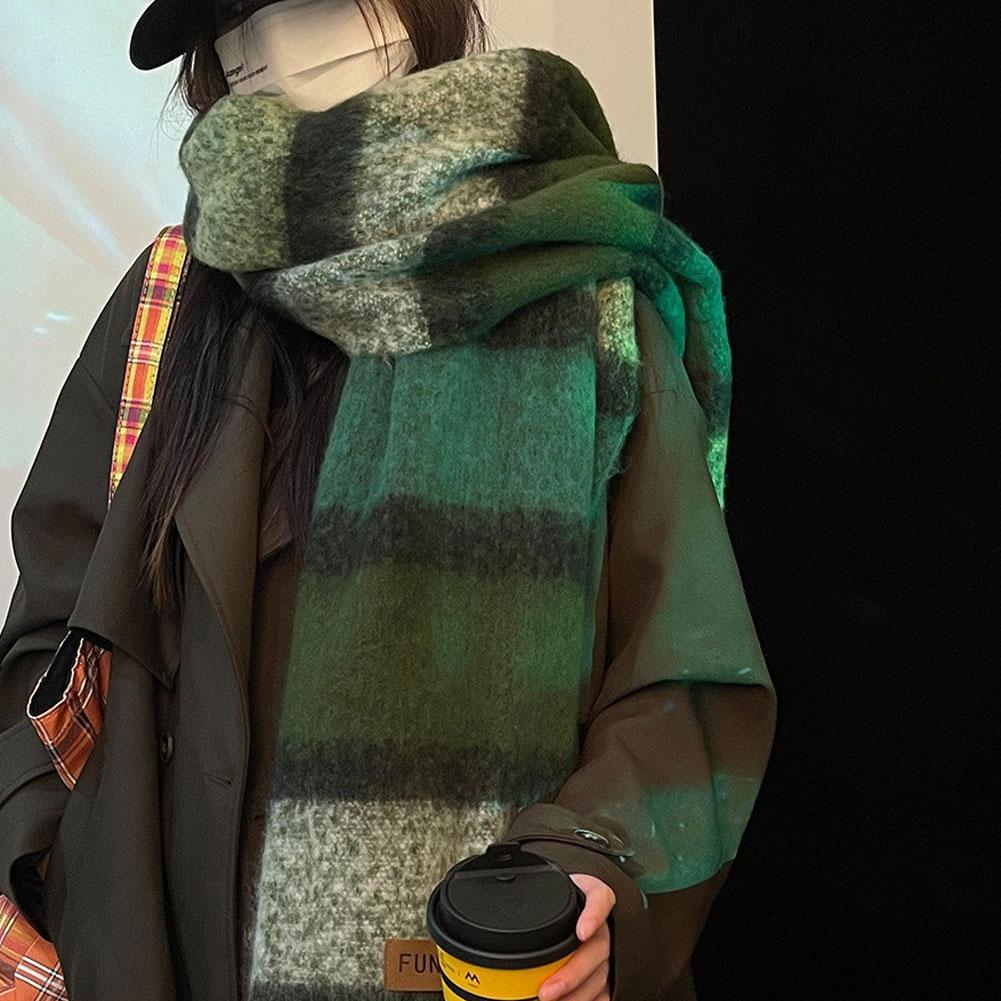 220*30cm Premium Winter Scarf Women 2026 New Korean Style Thick Warm Fashionable Neck Warmer Cold Weather Accessories