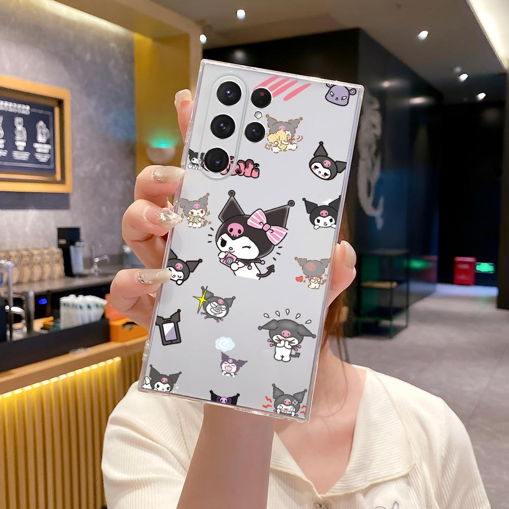 Japanese and Korean cartoon Kulomie is suitable for Samsung S23Ultra light and thin mobile phone case, transparent s25 anti-drop soft case s24fe.