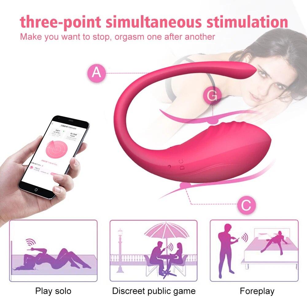 Wireless Bluetooth G Spot Vibrator for Women Dildo APP Remote Control Wear Vibrating Egg Clit Female Panties Sex Toys for Adults
