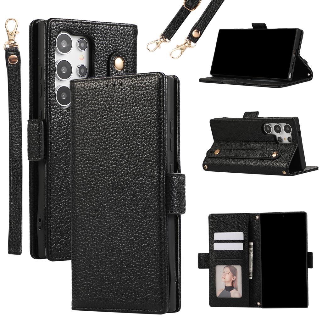 Crossbody Wrist  with Card Holder Phone Case for Samsung Galaxy SA24 S23 S22 Ultra Plus A05S A05 A15 A25 A35 A55 A24 A35 A54