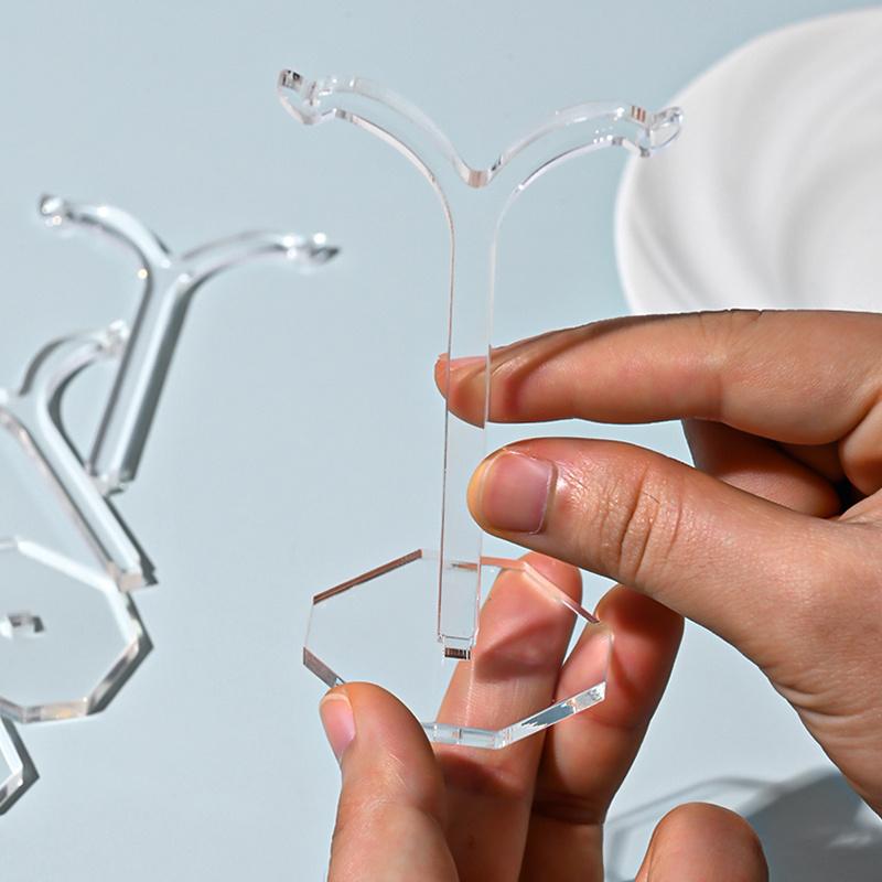 1pc Acrylic Clear Earrings Display Holder Acrylic Jewelry Display Stand Holder Y Shape Stud Earrings Drop Earrings Showcase