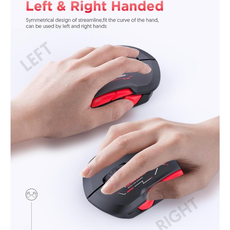 2.4G Wireless Mouse for Laptop Ergonomic Computer Mouse Adjustable 10000DPI 10 Button Cordless Mouse Wireless Mouse