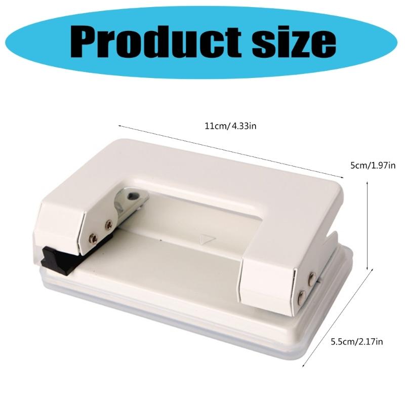 Paper Puncher Punching Machine 2 Holes Punch Portable Paper Punch Manual Puncher Office School Supplies for Student