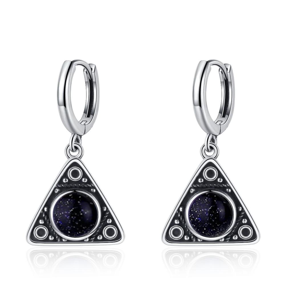 Neue Elegante Natürliche Kyanit Silber Tropfenohrringe für Damen Vintage Hochzeit Verlobung Creolen Ohrringe Geschenke
