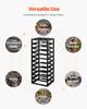 Plastic Storage Organizer 10-Tier Large Capacity with Organizer Top Black Frame