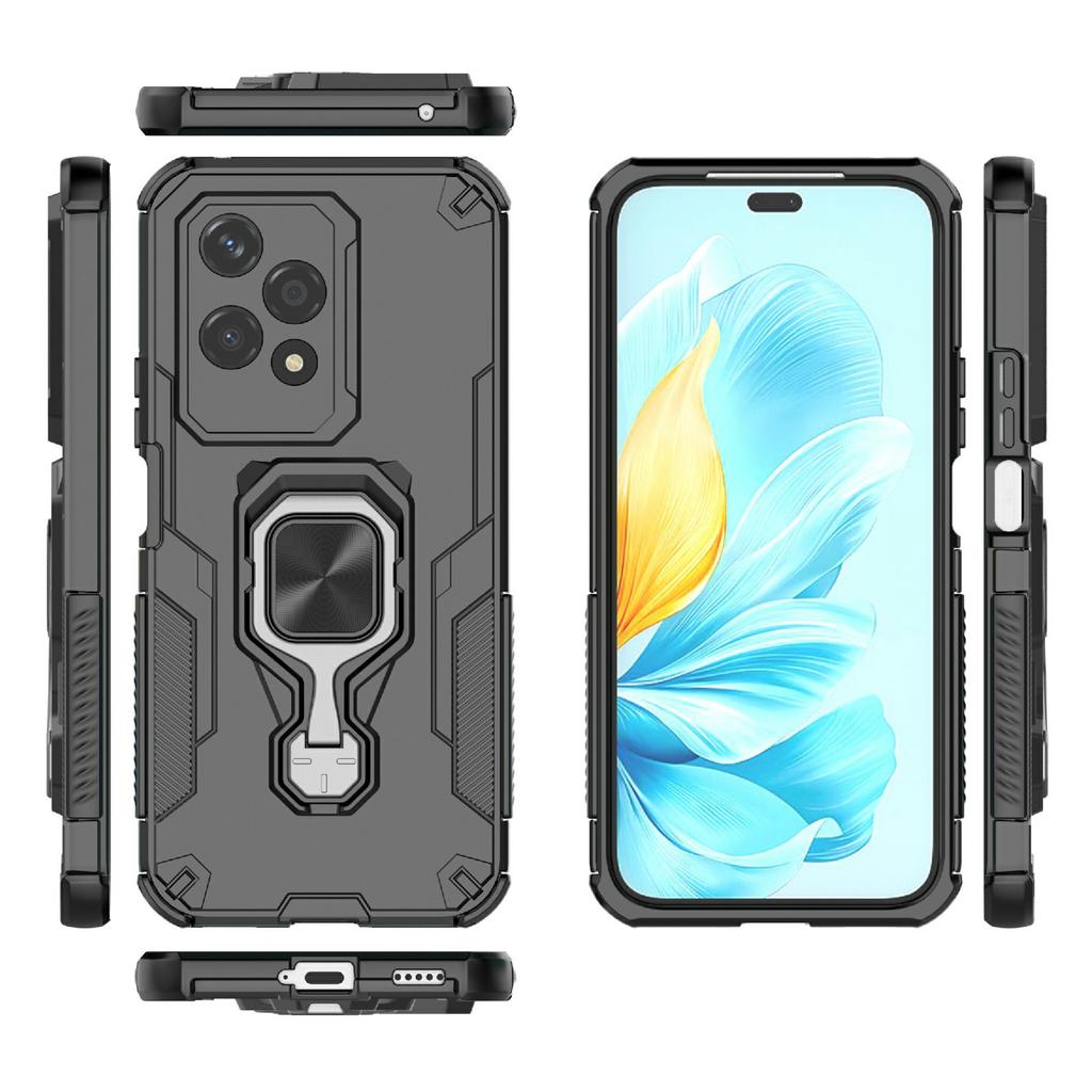 For Honor 200 Lite Case Rotatable Ring Kickstand PC+TPU Shockproof Phone Cover