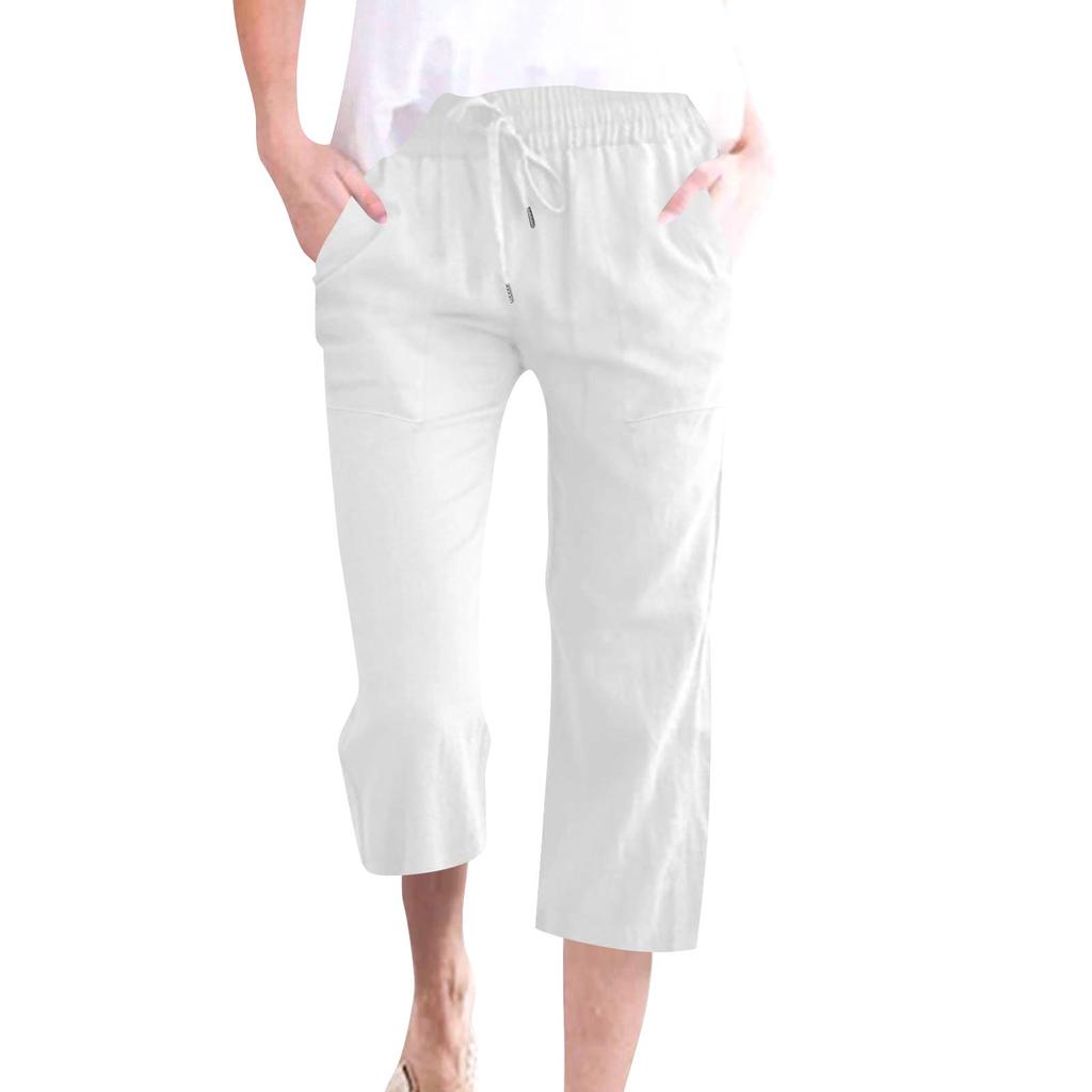 Women's Casual And Fashionable Color Loose Pants With Pocketes