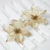 Shiny Artificial Poinsettia Flowers 524PCS for Christmas Decoration
