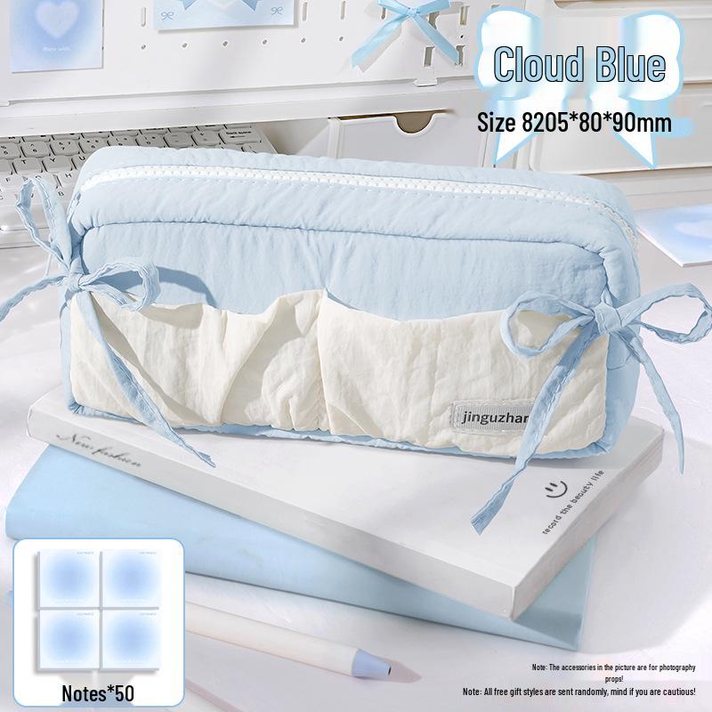 Cloud Bow Large Capacity Pencil Case - Stylish, Upgraded & Popular Stationery Bag for Students