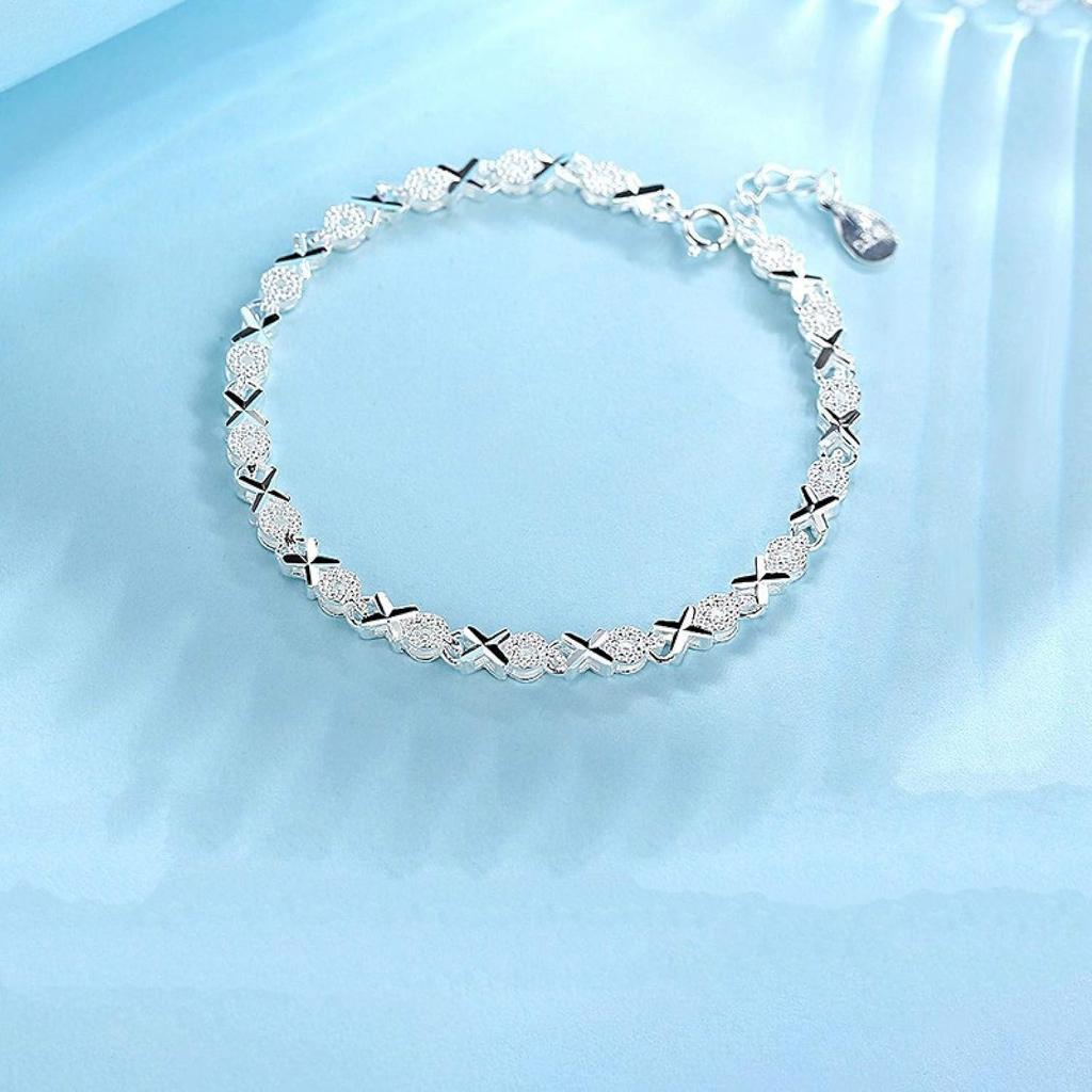 X-Serie Klassisches Design 925er Sterlingsilber Zirkon Armband für Damen, Elegantes Mode Schmuckstück Geschenk