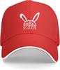 Happy Easter Bunny Paw Print Baseball Cap Polyester Casual Adjustable Sun Protection Hat