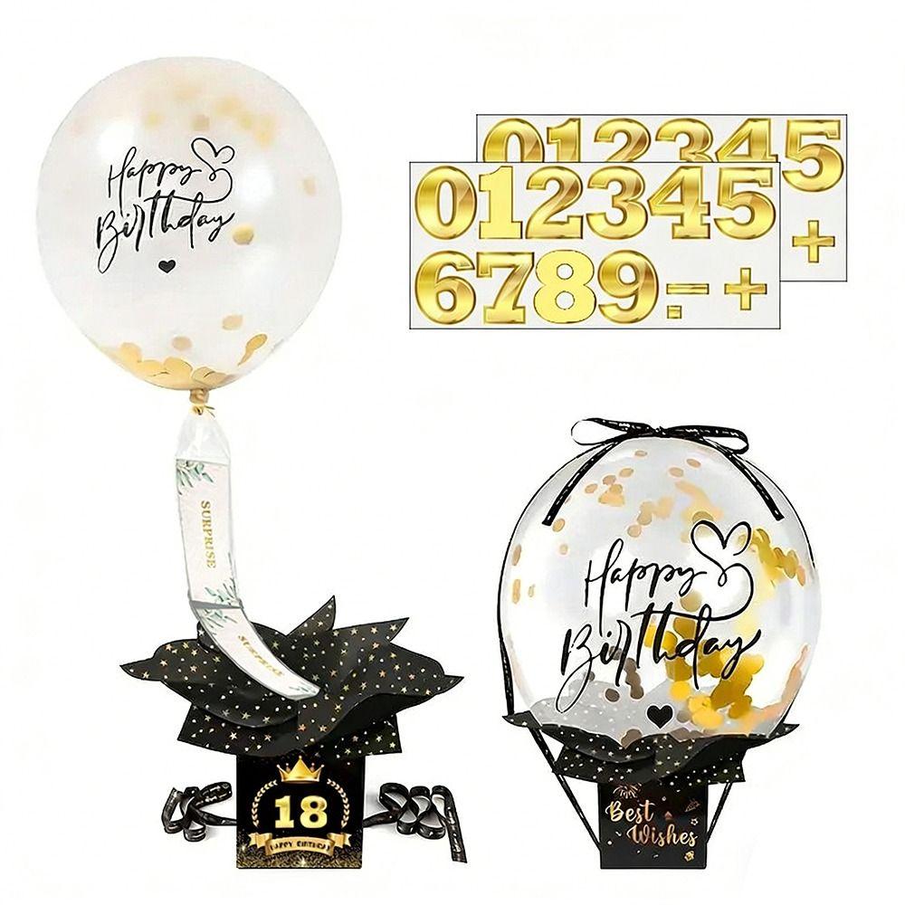 Money Box Birthday Balloon Money Box Creative Paper Happy Birthday Card  Friend Gift