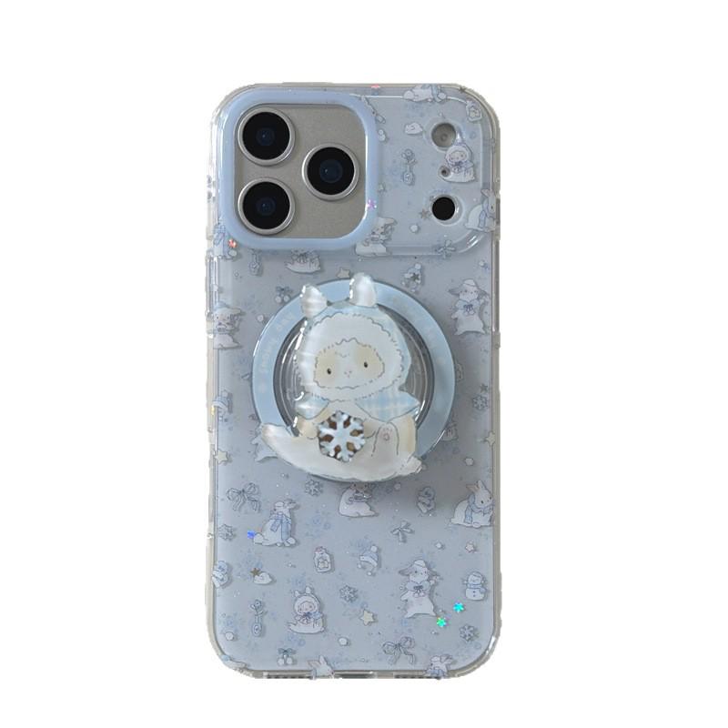 Winter Snowflakes Rabbit iPhone 17/16 Pro Max/15/14 Case