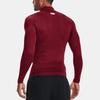 Under Armour ColdGear® Solid Logo Half Zip Fitted Long Sleeve T-Shirt Men Tops Red 1366072-625