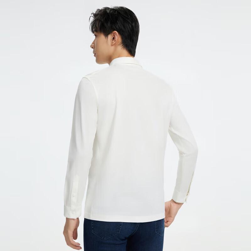 Jiomay Men's Pure Cotton Long Sleeve Polo Shirt