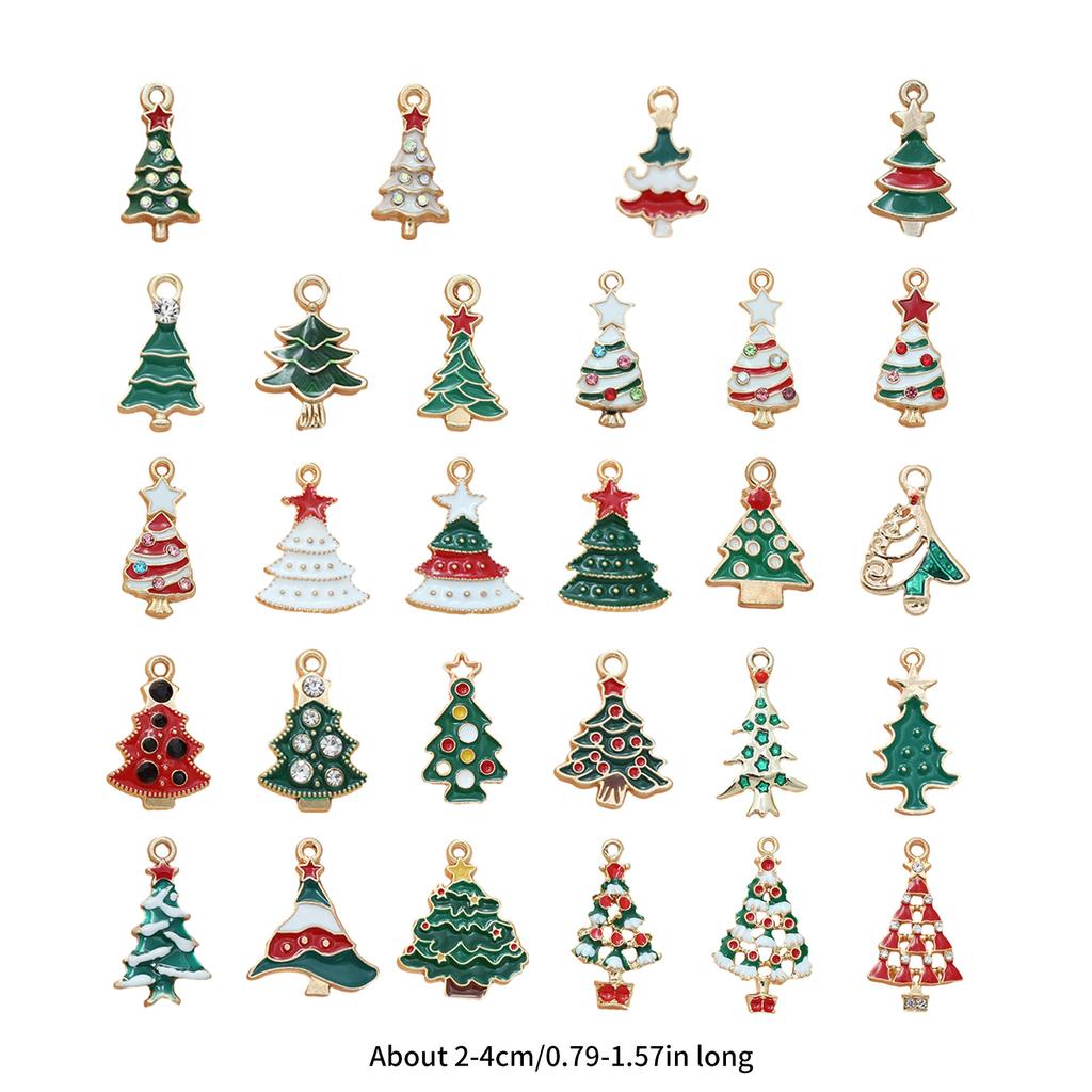 Christmas Tree Charms Jewelry Making Charms Pendant for Necklace Bracelet Earring Making Cristmas Stocking Stuffer