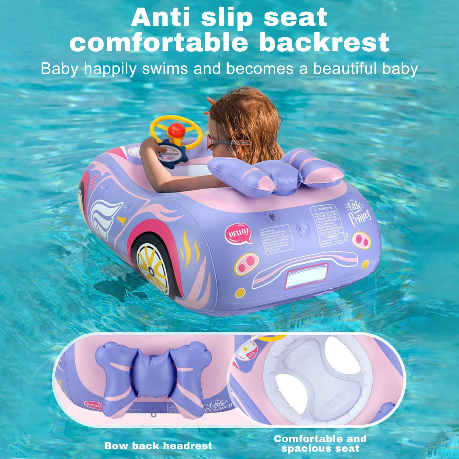 

Надувное кольцо для автомобильного сиденья, Детское плавательное кольцо, Кольцо для сиденья с гудком, 1 шт., Детские игрушки для бассейна One Size розовый