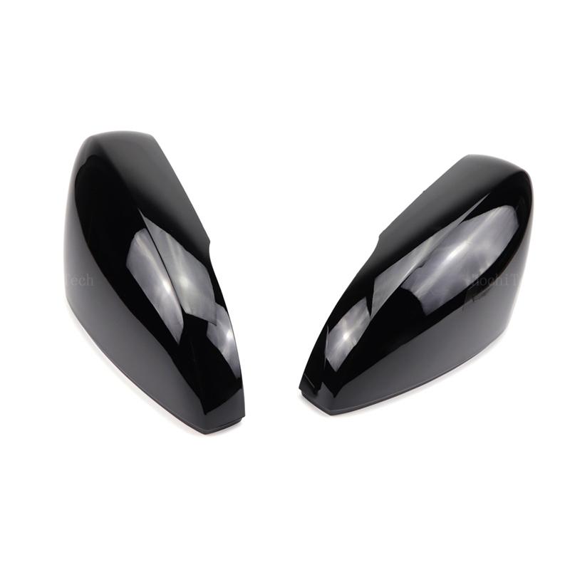 Carbon Fiber Style Black Rearview Side Mirror cover Caps for Volkswagen VW Polo MK5 5 6R 6C 2009-2017 Full Replacement