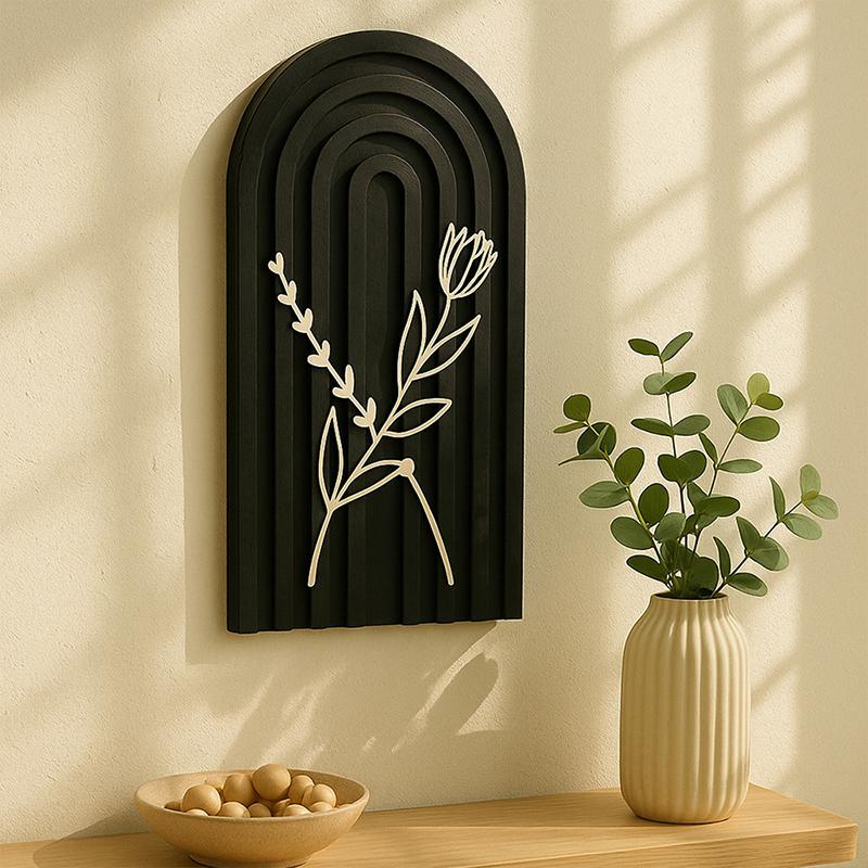 1PC Hollow Flower Pattern Ornaments Bohemia Living Room Pendants Creative Wood Unique Wall Hanging Homestay Crafts DIY Home Decor