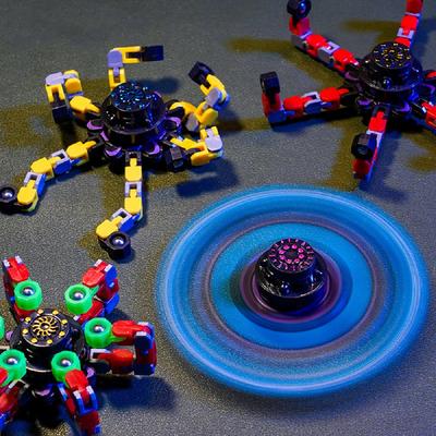 Fidget Spinner Luminous Deformation Decompression Luminous Gyro Chain Rotation Can Decompress Stress Relief Toy