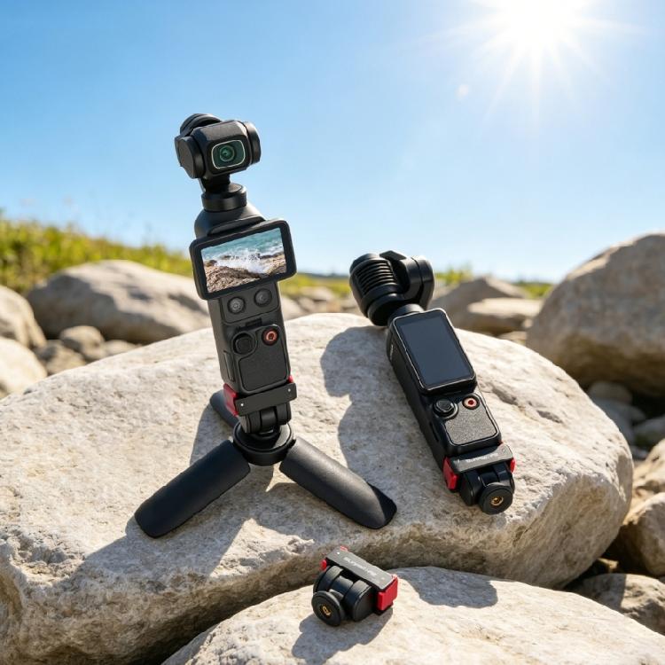 Compactly Quick Detach Brackets For Pocket 4/3 Cameras Quick Release Adapter With 180Degree Flexible Tilt Extension Base
